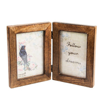 Load image into Gallery viewer, Double Dark Wood Photo Frame
