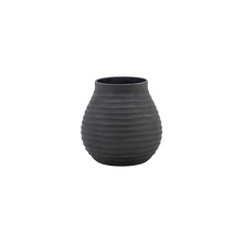 Load image into Gallery viewer, Black Groove Vase