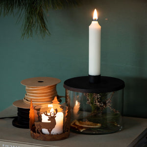White Rustic Dinner Candle
