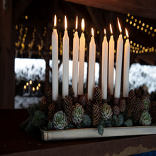 Load image into Gallery viewer, White Rustic Dinner Candle
