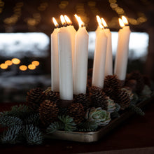 Load image into Gallery viewer, White Rustic Dinner Candle
