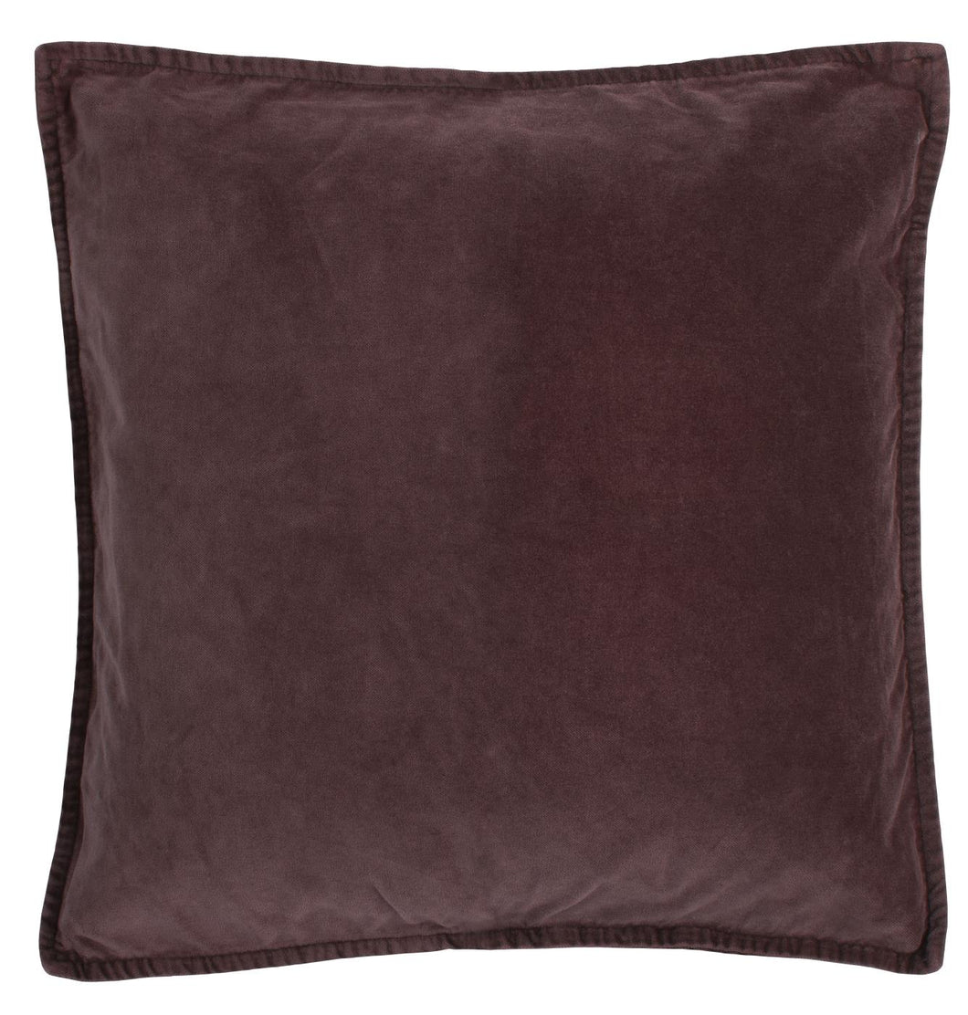 Deep Aubergine Velvet Cushion Cover