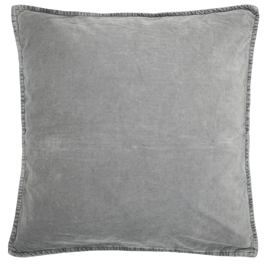 Grey Smoke Velvet Cushion Cover