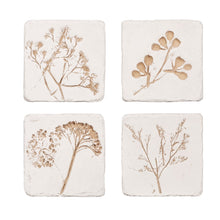 Load image into Gallery viewer, Flower Imprint Coasters - Set Of 4
