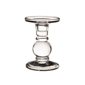 Estelle Glass Candle Holder - Grey
