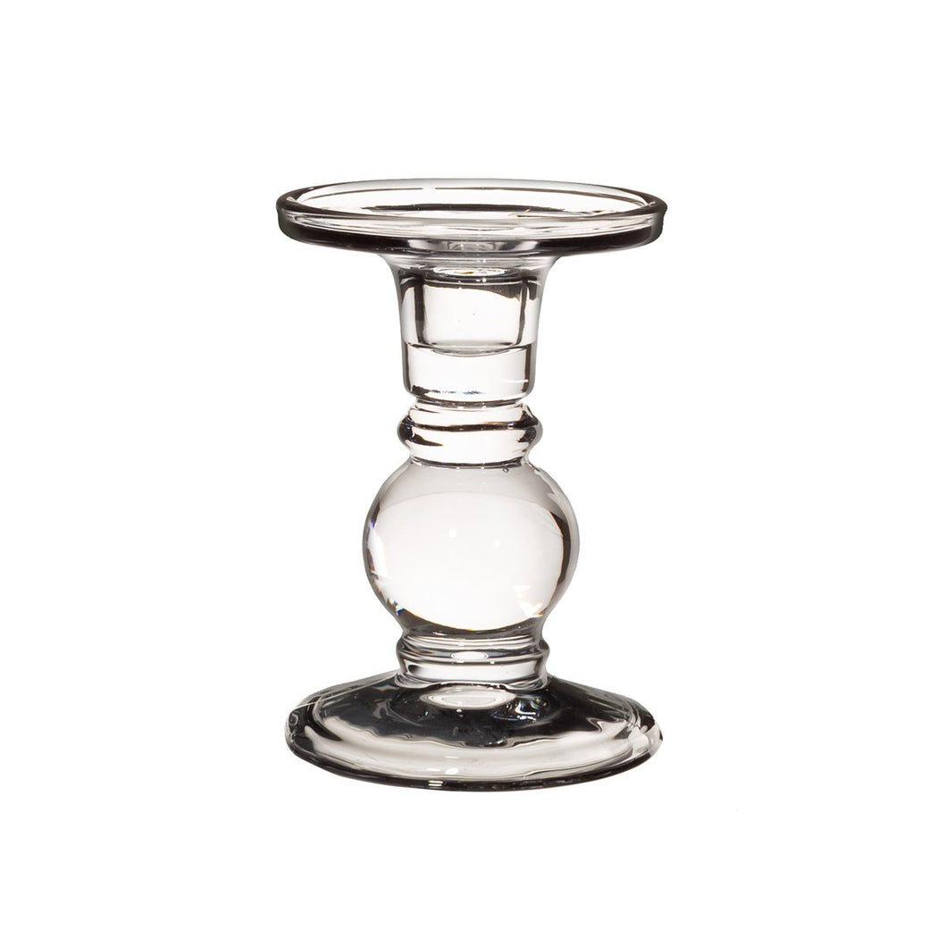 Estelle Glass Candle Holder - Grey