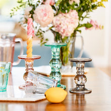 Load image into Gallery viewer, Estelle Glass Candle Holder - Grey
