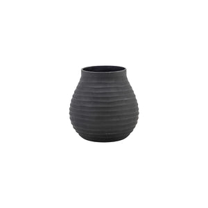 Black Groove Vase