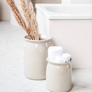 Ceramic Jar Shellish Grey - Small