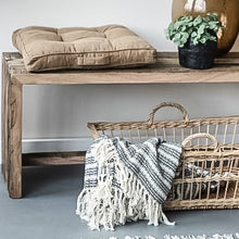Load image into Gallery viewer, Cream &amp; Dark Grey Stripe Throw
