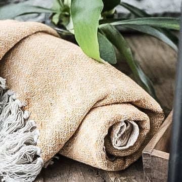Yellow and Cream Throw