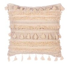 Load image into Gallery viewer, White Tassel Cushion
