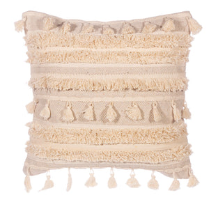 White Tassel Cushion