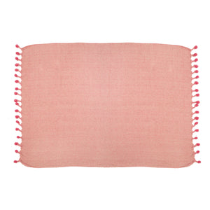 Pink Herringbone Blanket Throw