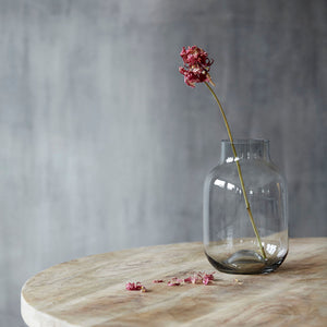 Large Shaped Clear Glass Smoke Vase