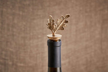 Load image into Gallery viewer, Oak Leaf Brass Bottle Stopper
