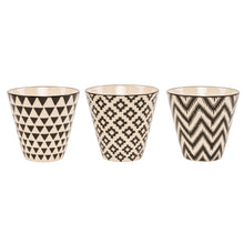 Load image into Gallery viewer, Mini Black Geo Planter Set
