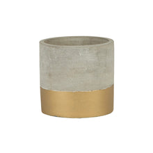 Load image into Gallery viewer, Gold Dip Cement Planter - Small
