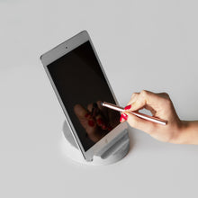 Load image into Gallery viewer, Concrete Tablet Stand &amp; Stylus
