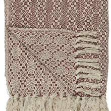 Load image into Gallery viewer, Harlequin Pattern Cream Throw
