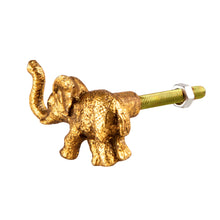 Load image into Gallery viewer, Gold Elephant Drawer Knob
