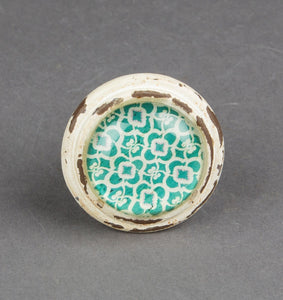 Green Vintage Style Istanbul Drawer Knobs
