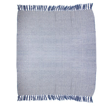 Load image into Gallery viewer, Blue Herringbone Blanket Throw
