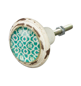 Green Vintage Style Istanbul Drawer Knobs