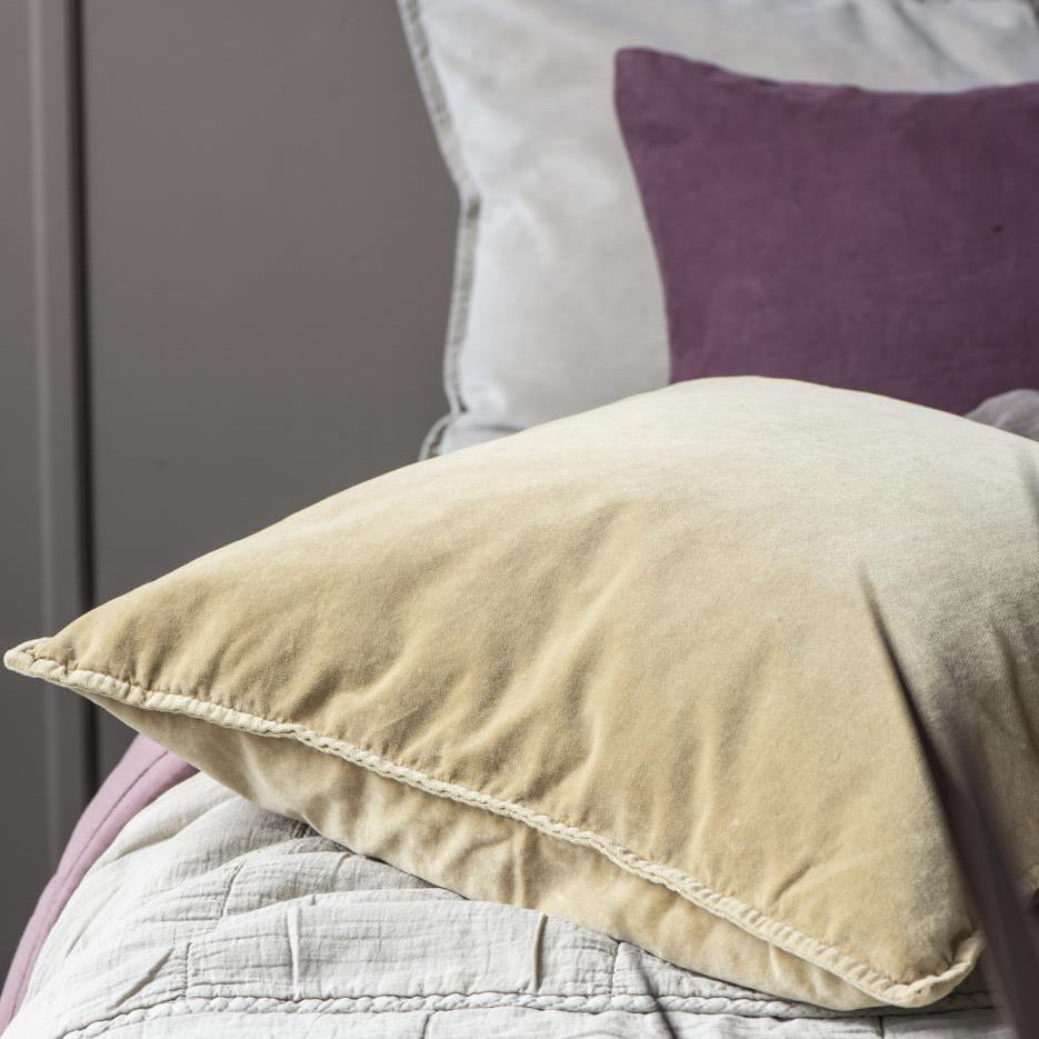 Mustard Yellow Velvet Cushion Cover