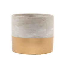 Load image into Gallery viewer, Gold Dip Cement Planter - Medium
