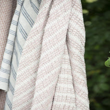 Load image into Gallery viewer, Cream and Malva Striped Throw
