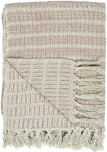 Load image into Gallery viewer, Cream and Malva Striped Throw
