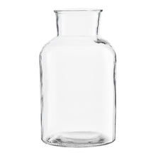 Load image into Gallery viewer, Medium Clear Glass Jar Vase - Bottle Neck
