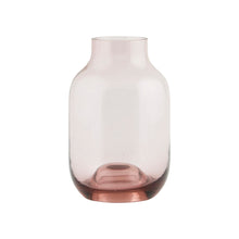 Load image into Gallery viewer, Small Shaped Clear Glass Pink Vase
