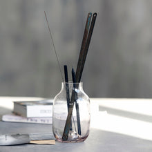 Load image into Gallery viewer, Small Shaped Clear Glass Pink Vase
